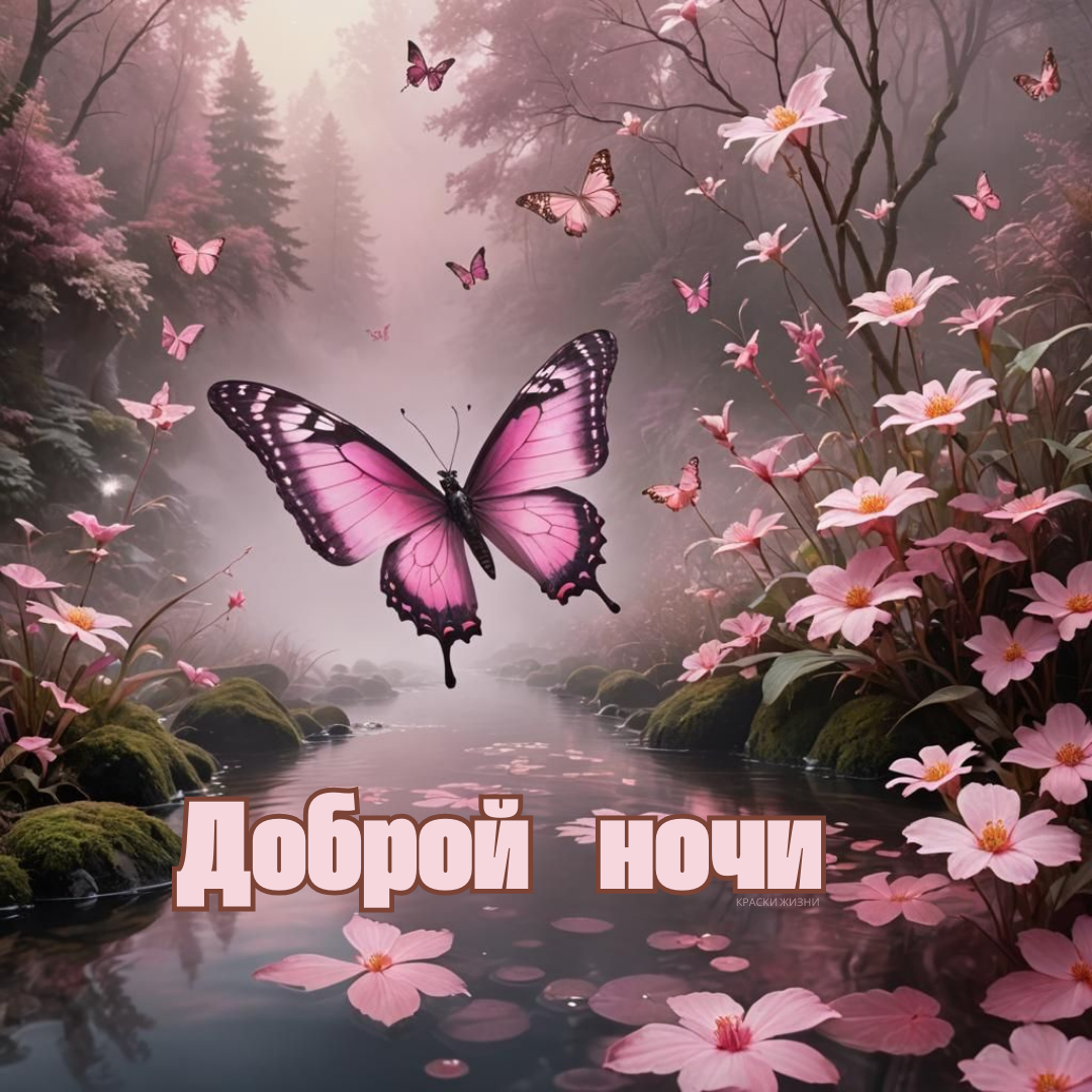 Открытки спокойной ночи с природой