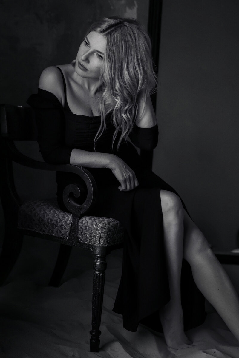 Мои любимые черно-белые портреты с естественным светом #oleana pro