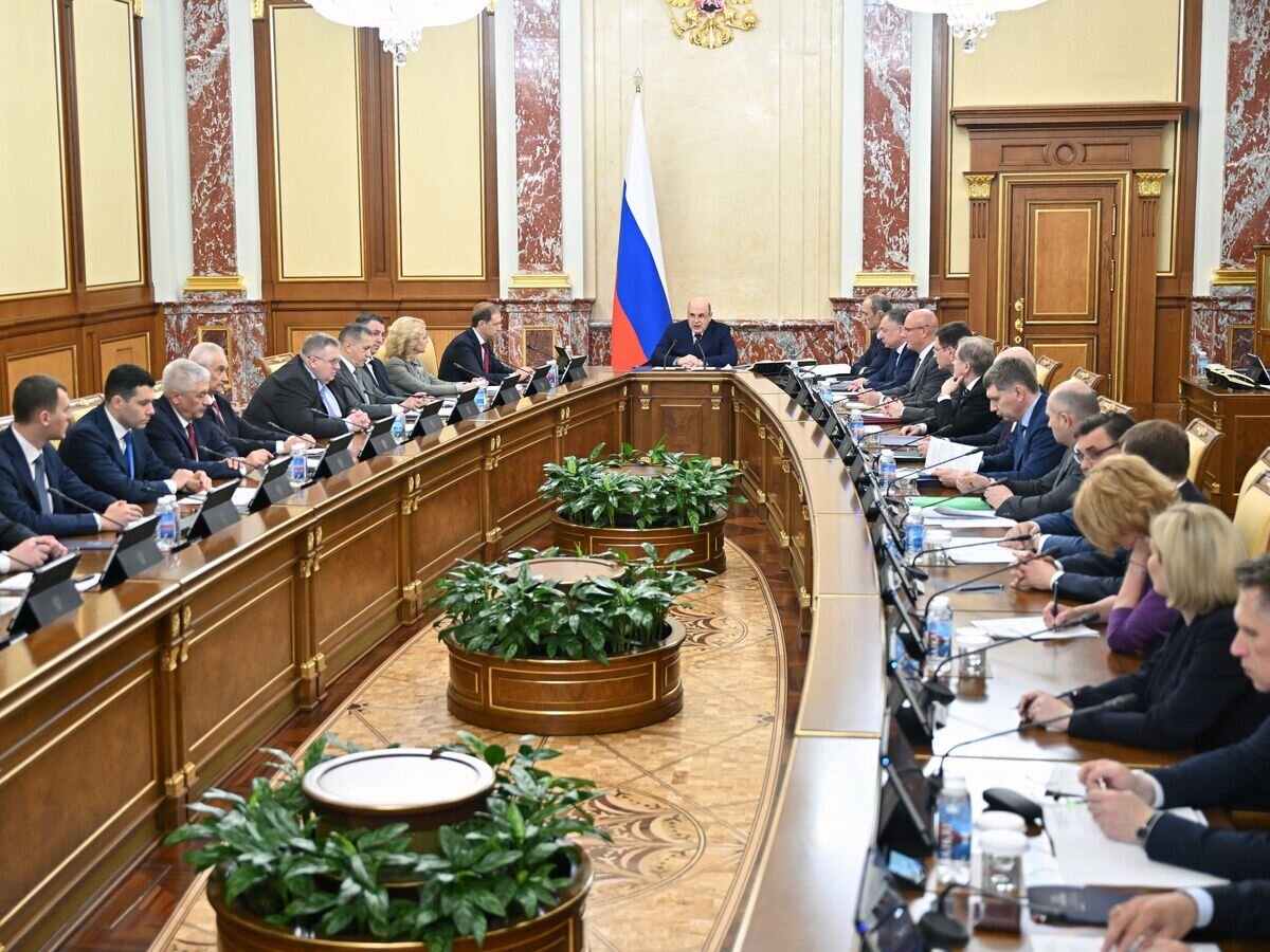    Председатель правительства РФ Михаил Мишустин на заседании правительства РФ в новом составе© РИА Новости / Григорий Сысоев