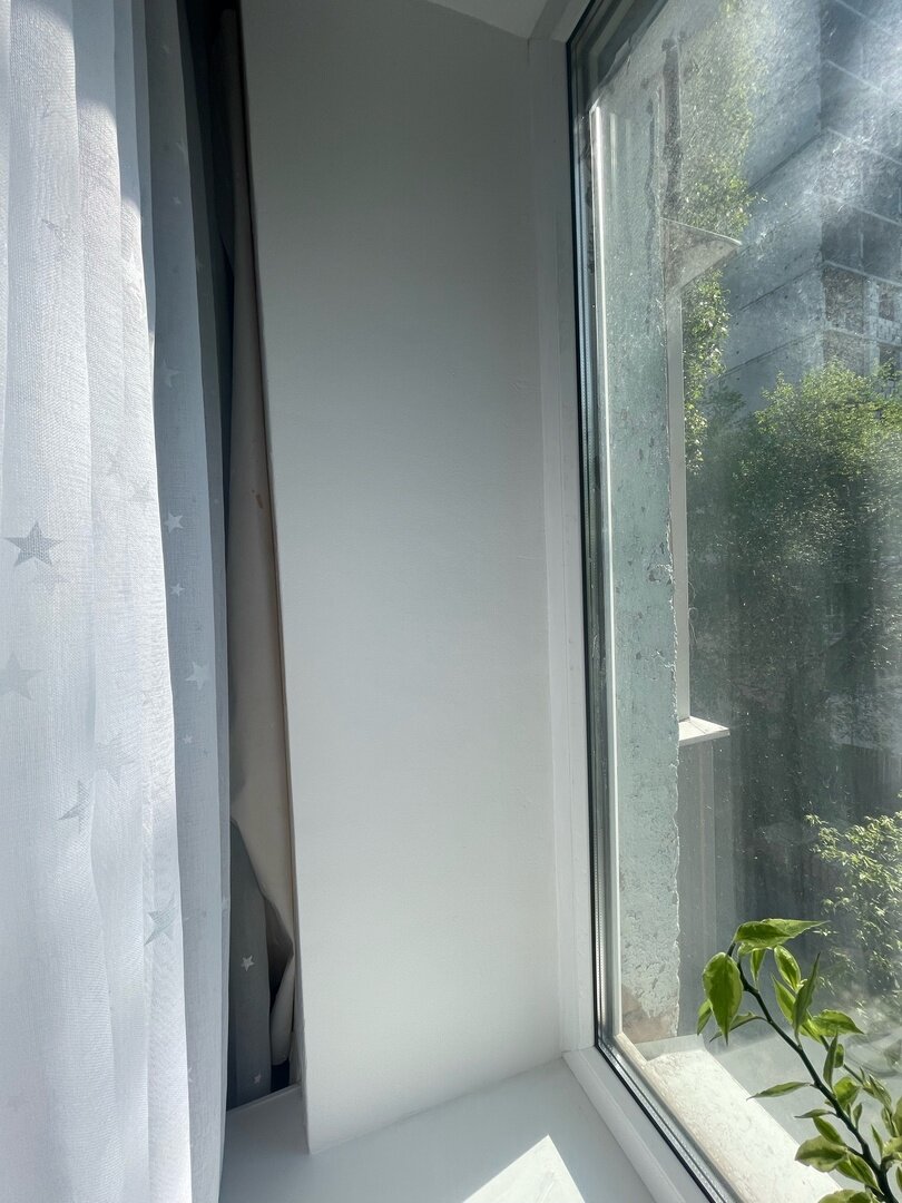 Пример откоса из гипса.