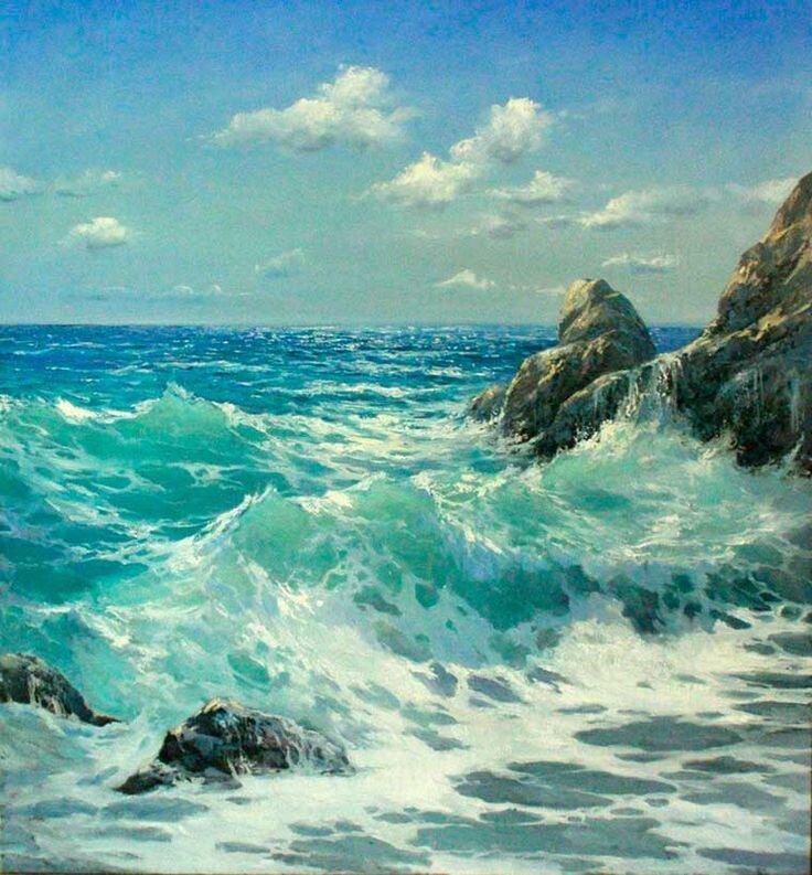 Морской пейзаж. Художник Владимир Кикель