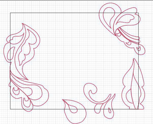 Макет рисунка на пакет по мотивам работ Эмилио Пуччи.