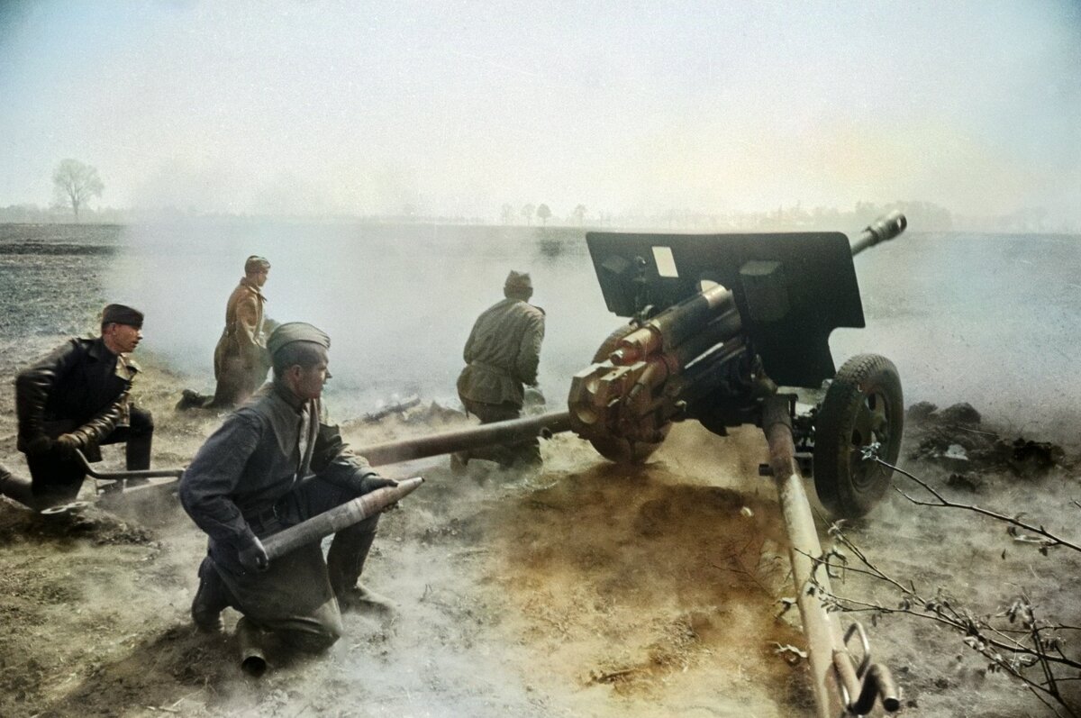Stratagems of artillery calculation of artillery sergeant Kuznetsov and gunner