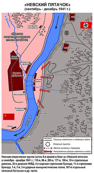 Невский пятачок, сентябрь — декабрь 1941 года