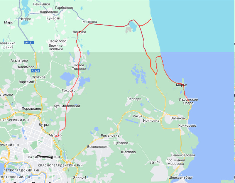 Трек маршрута в SAS.Planet