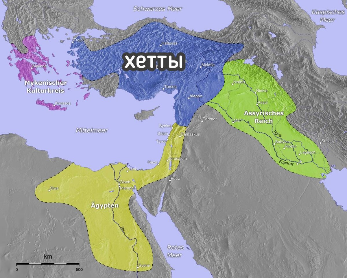 Карта Хеттской империи 