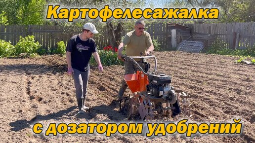 Посадка картошки картофелесажалкой с дозатором удобрений