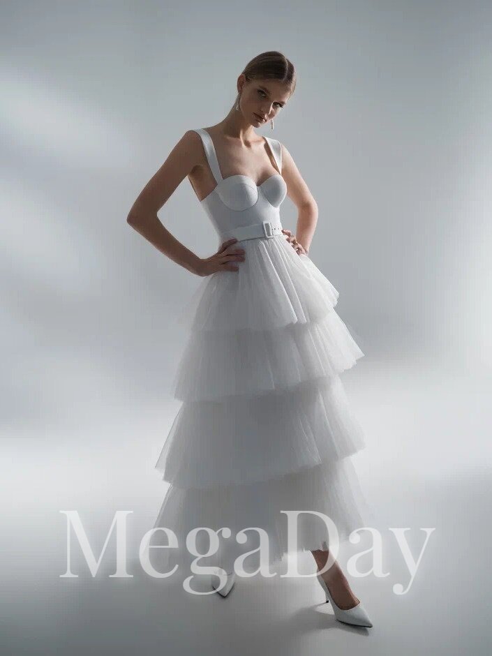 Коллекция свадебных платье длины миди в MegaDay