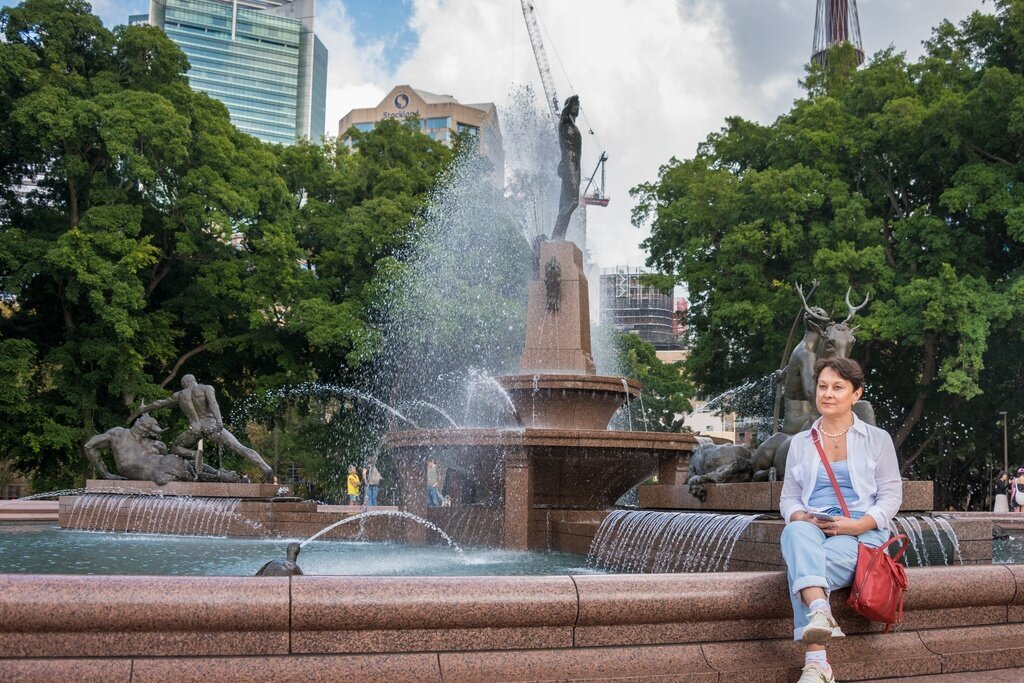 Фонтан Арчибальда, Гайд-Парк, Сидней,  Австралия. Фото из домашнего архива.