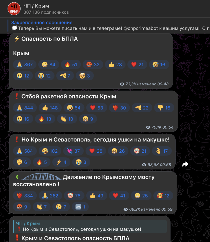    Фото:скриншот новости ТГ-канала/"ЧП.Крым"