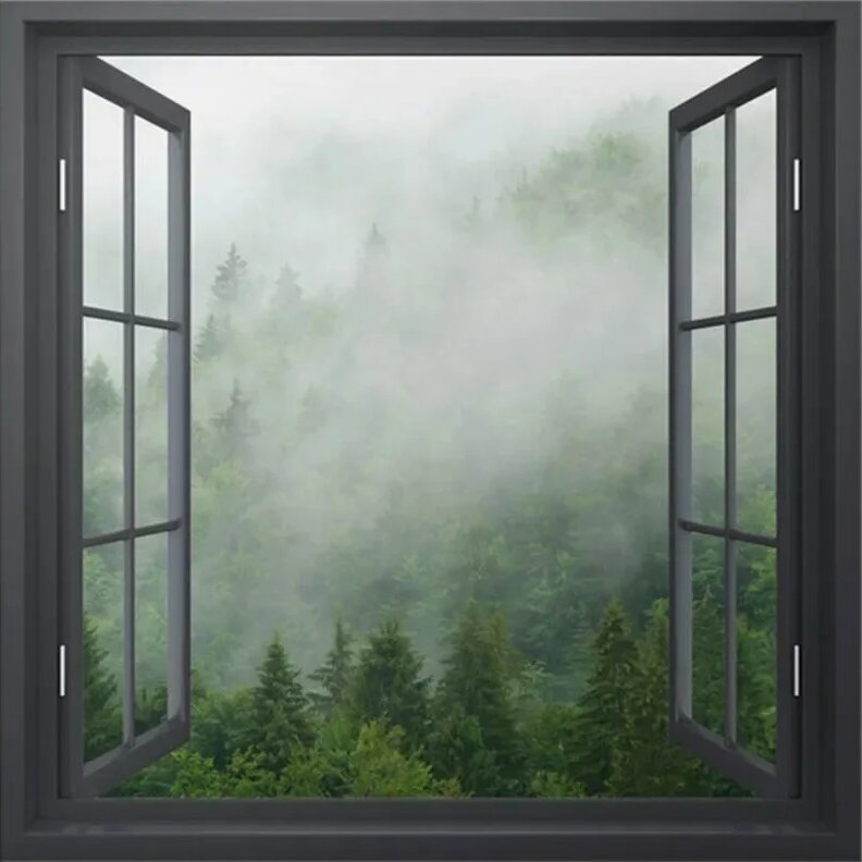 Открытое в лес окно... Изображение из сети