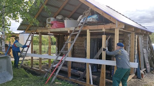 Хотим застекленную веранду в бане. Вспахали заброшенную половину участка. Живем в деревне. Май 2024