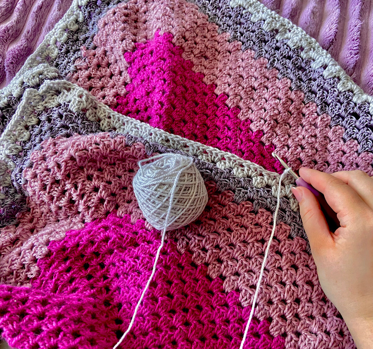 Плед крючком