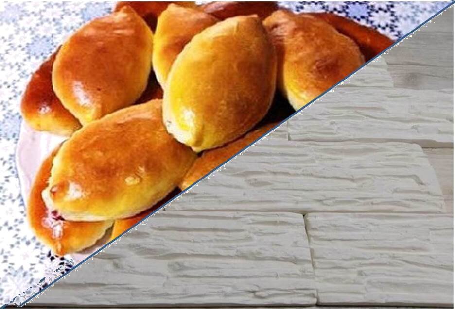 При расформовке плитка тоже теплая, как пирожки из печи у бабушки