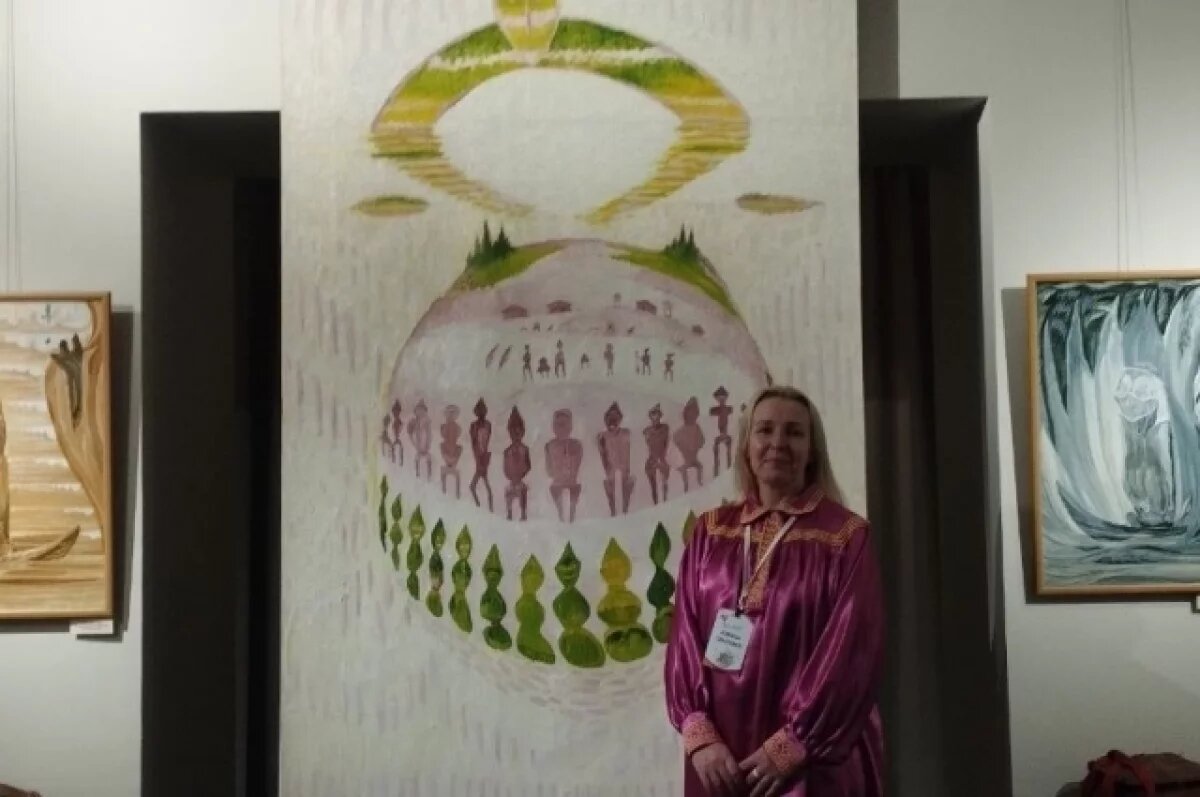    Это масштабное полотно создано художником в 1993 году и называется «Земля предков».