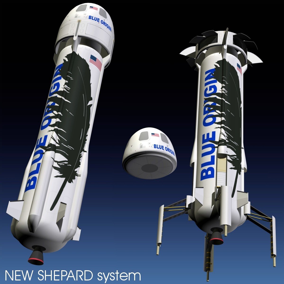 Строение New Shepard. Credit: Blue Origin. 