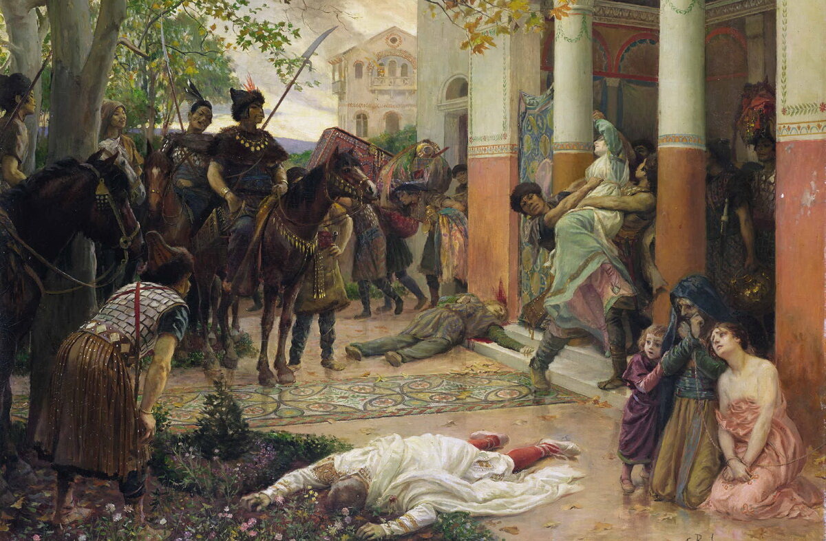 "Гунны захватывают Рим", худ. Жорж Рошшросс