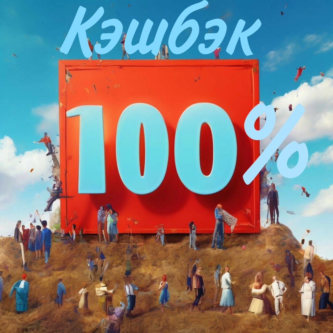 Кешбэк 100% по карте Альфа-Банка. Картинка автора, сгенерировано ИИ по конкретному запросу 