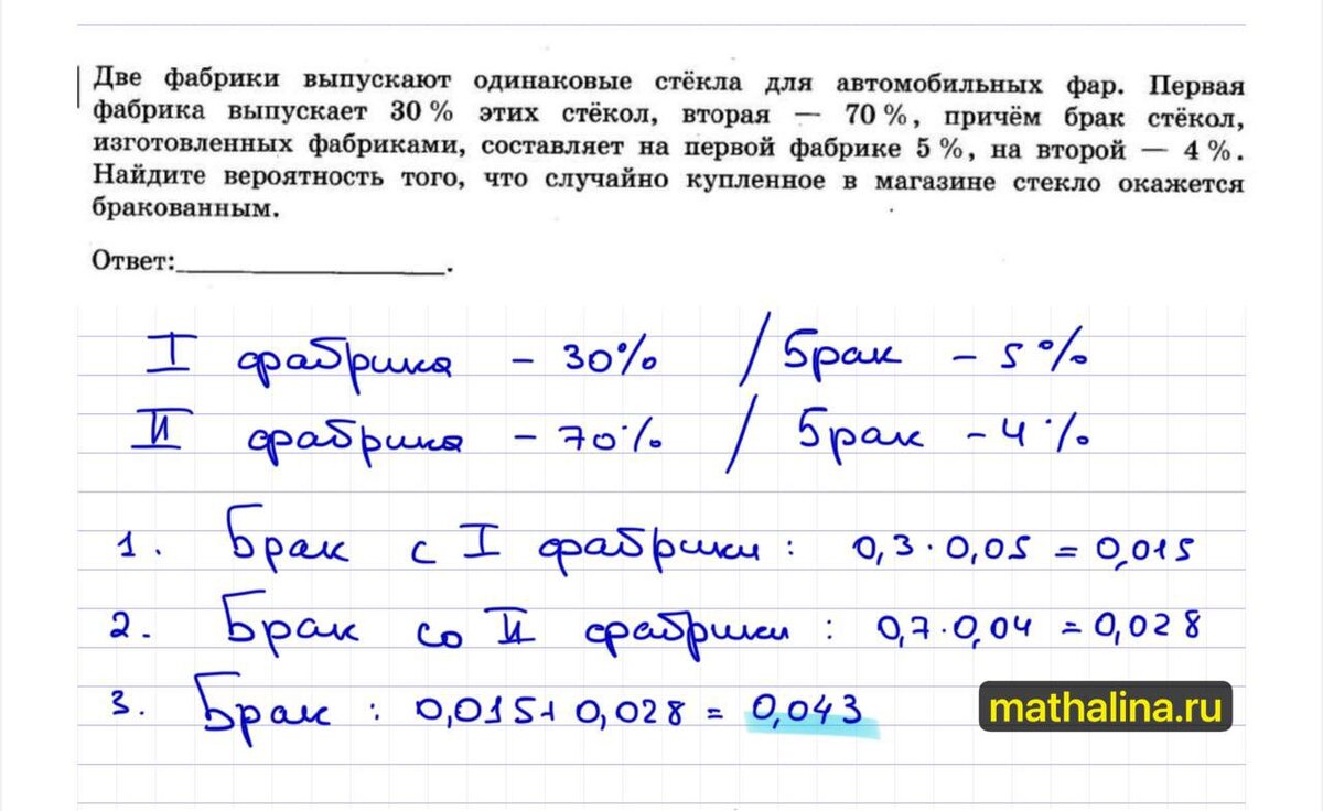 Две фабрики выпускают одинаковые зеркала для ванной комнаты первая фабрика выпускает 65 этих зеркал