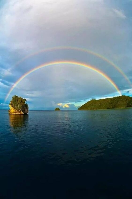 Двойная радуга - объединение в одну...