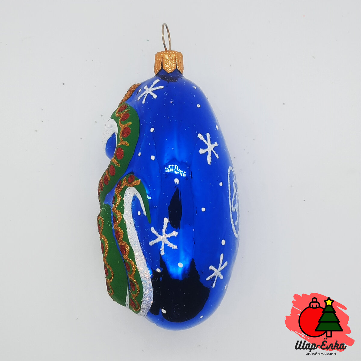 Ёлочная игрушка "Зодиак Змея" (Ёлочка) на синем