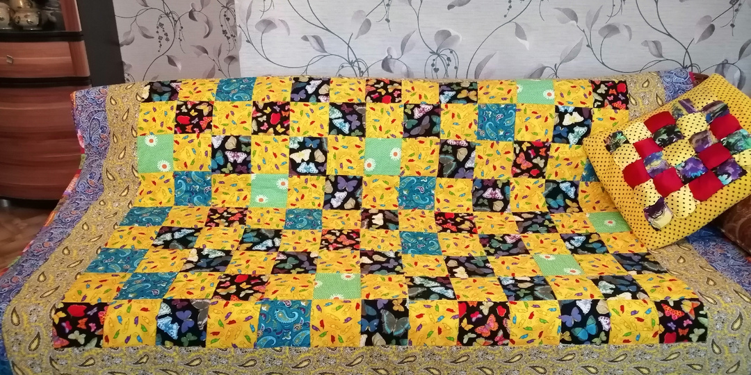 Покрывало из лоскутков, сатин