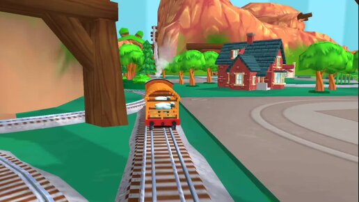 Мультфильм Игра для малышей Паровозик Томас 🏝 🚂 Едем на горки