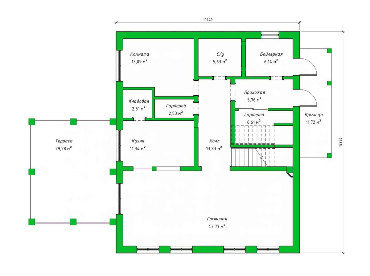План 1 этажа