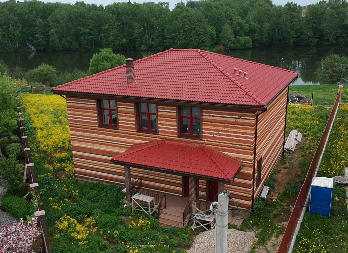 Дом по проекту 22-293, построенный нами в КП "Берег FM-2"