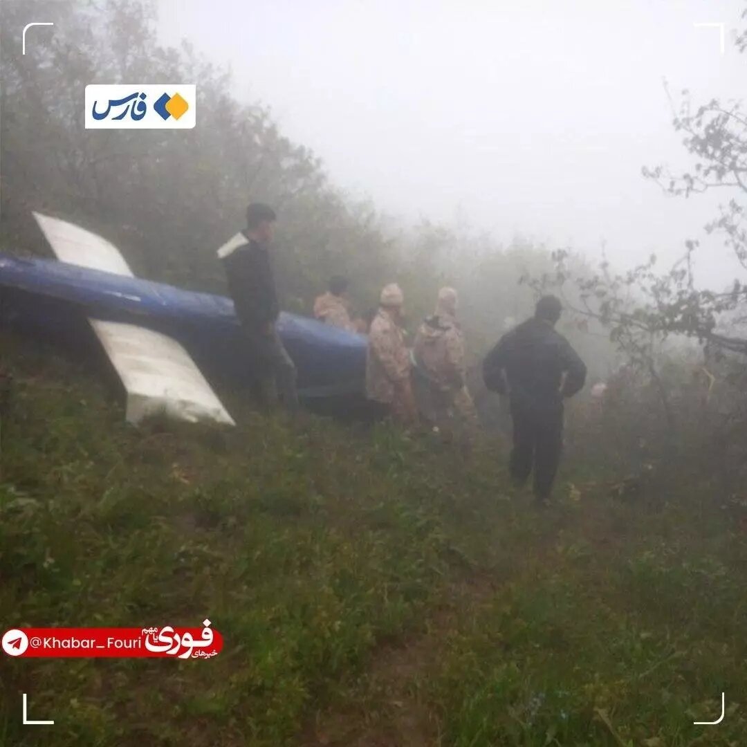 Фото с места крушения вертолета президента Ирана. Фото: Соцсети