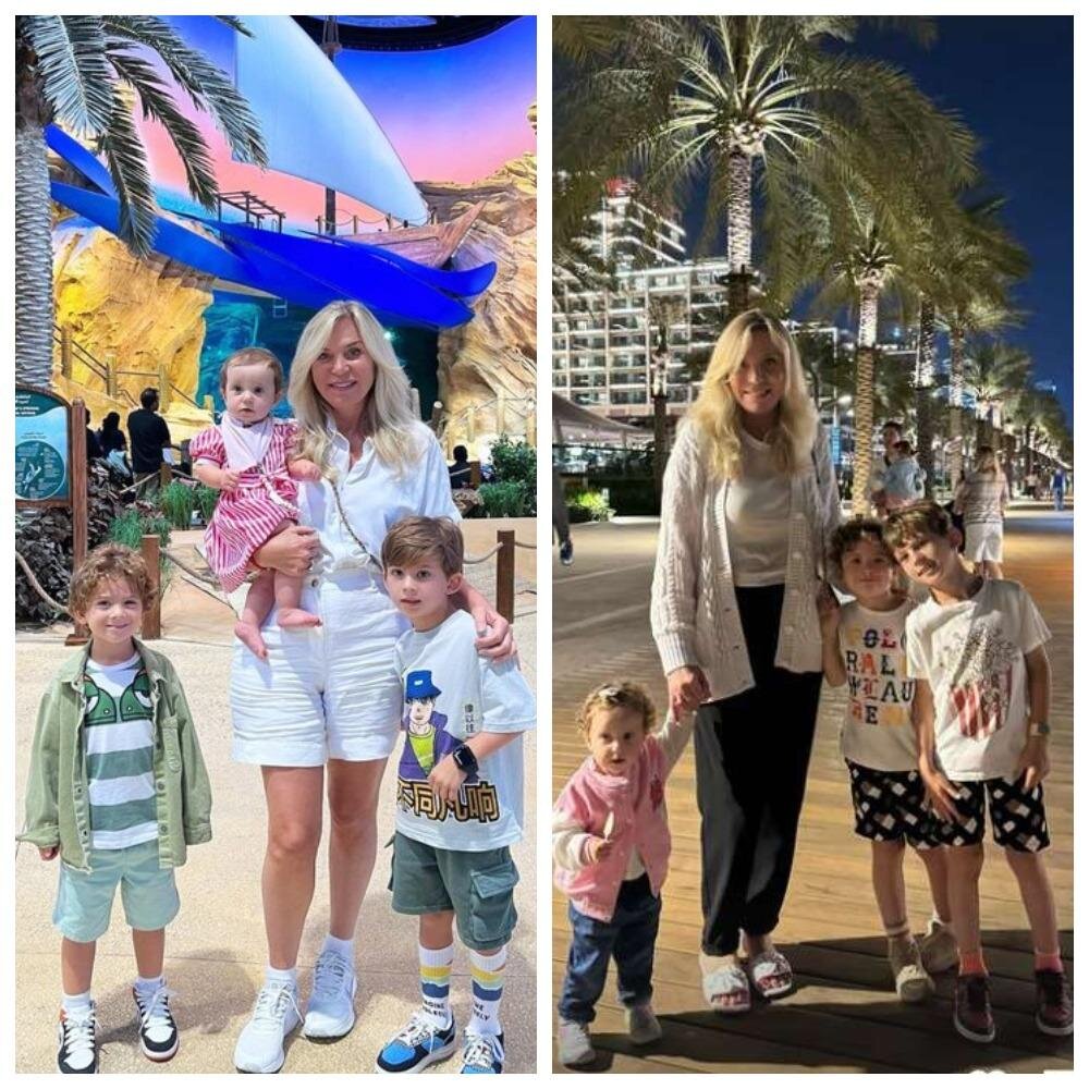    Марина Юдашкина с внуками