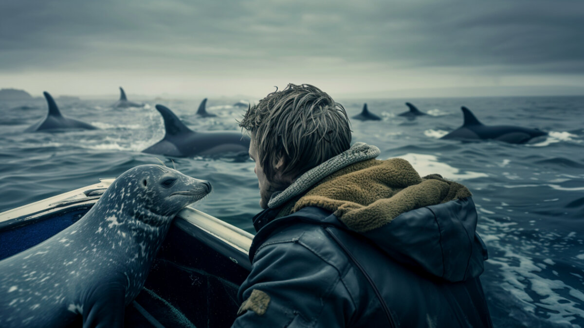 Жир под тюленьей кожей защищает его от холода и не дает тюленю утонуть