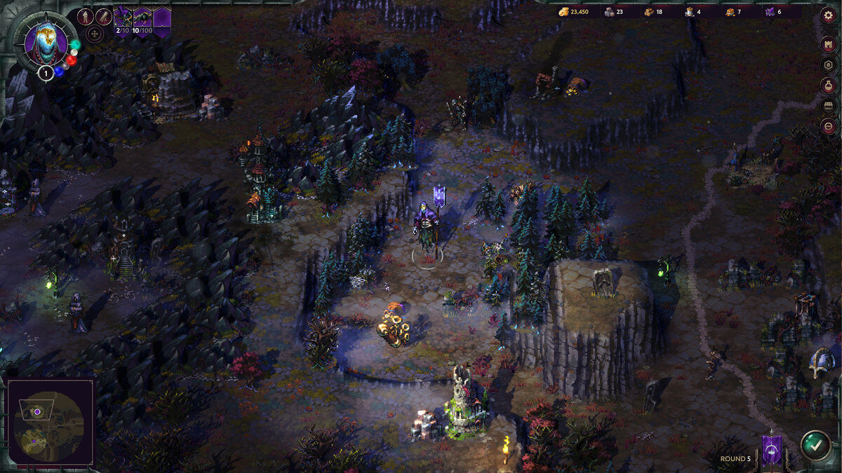 В "Песнях завоеваний" путешествие по картам реализовано не только в дневное время ->