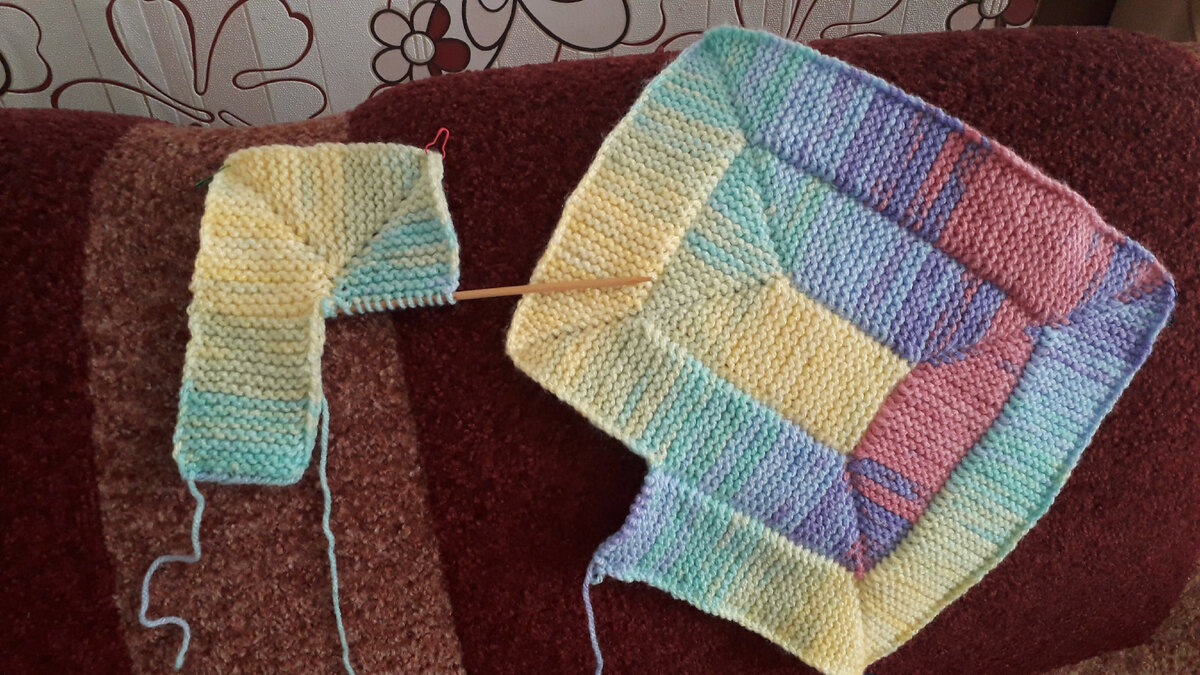 Пледик вяжется