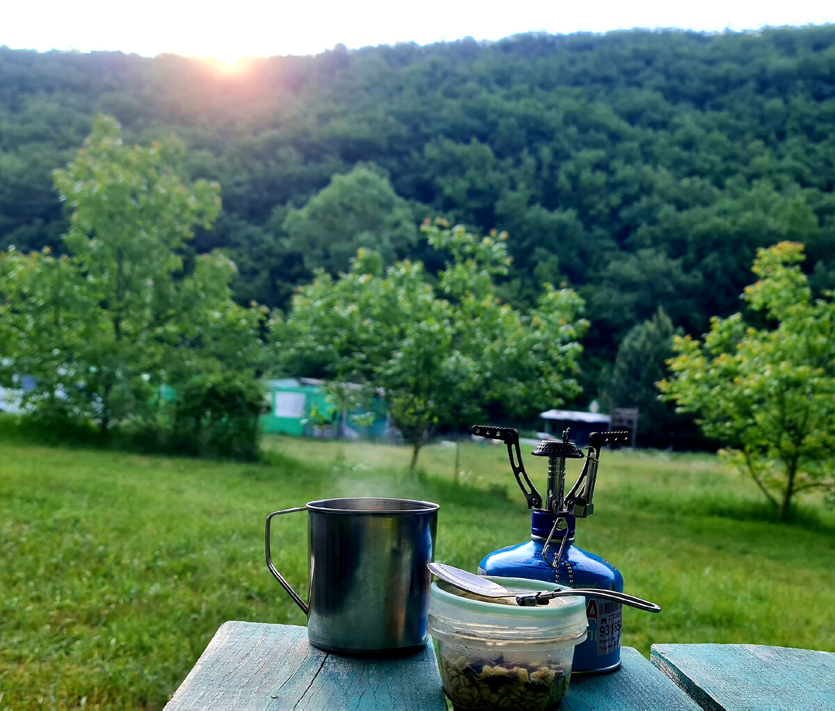 Утро на турбазе 