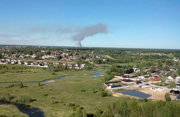     В выходные в Тейковском районе снова полыхал полигон «Залесье»