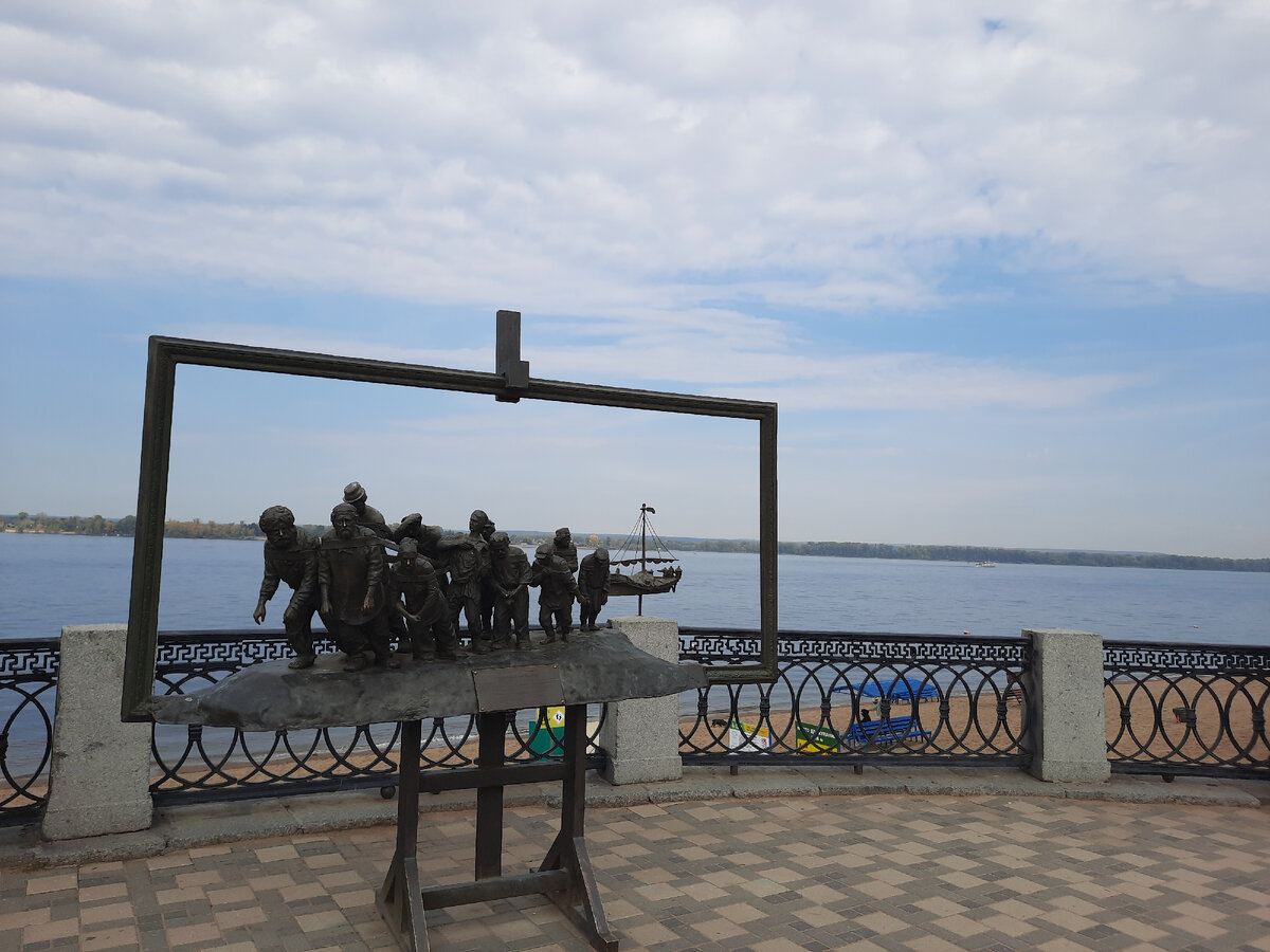 Вариант картины "Бурлаки на Волге" в натуральную её величину, сентябрь 2023