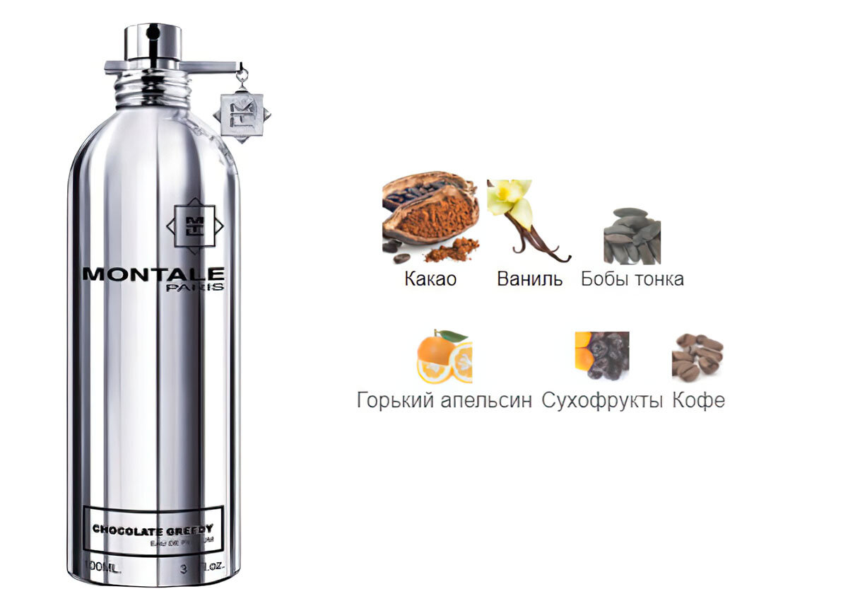 группа: восточные, гурманские ноты: какао, бобы тонка, ваниль, горький апельсин, сухофрукты, кофе
выпущен в 2007 году
парфюмер: Pierre Montale