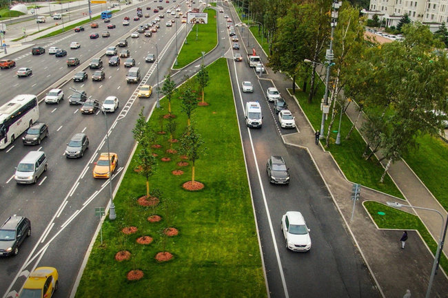    Москва Ленинский проспект дома дорога машины машина пробка