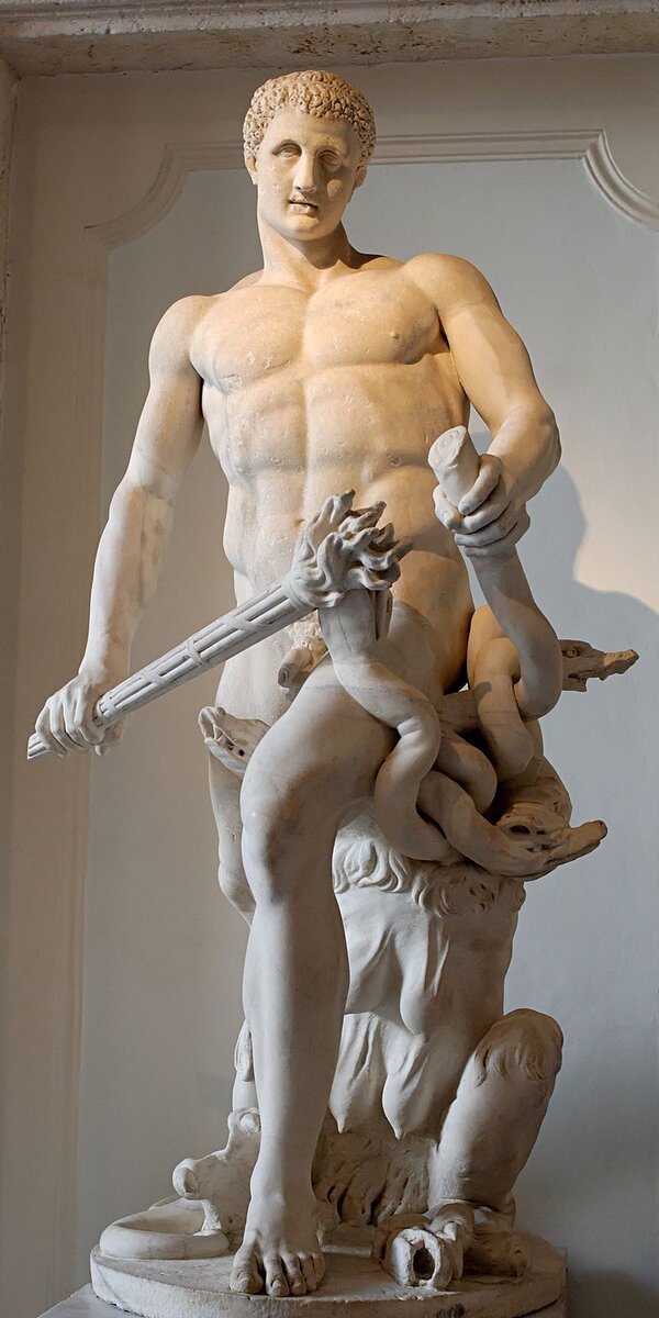 «Геракл, убивающий гидру». Римская копия статуи Лисиппа. Капитолийский музей, Рим.