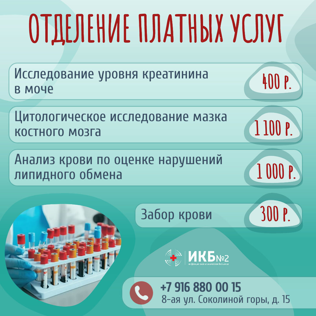 В отделении платных услуг ИКБ №2 можно выполнить широкий спектр  лабораторных исследований! | Инфекционная больница №2 города Москвы | Дзен