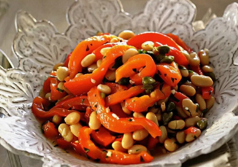 Закуска из белой фасоли