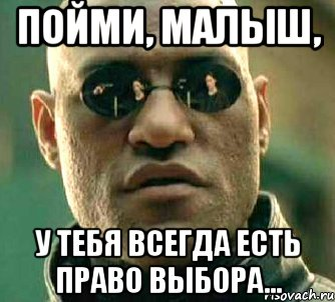 Я это хаваю у меня нет выбора