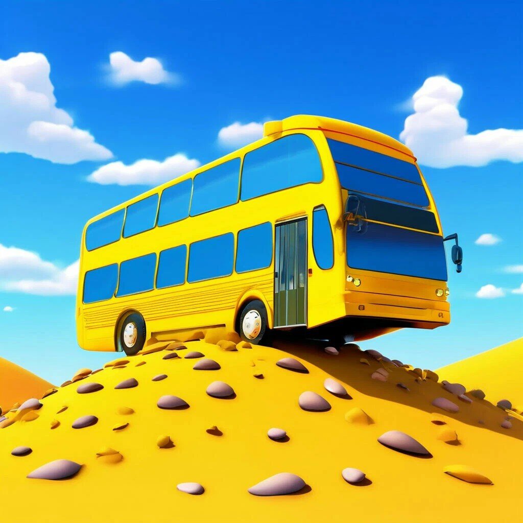 Подпрыгивающий автобус на кочках. Видение ИИ