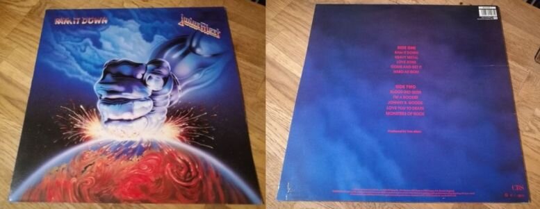 Виниловый выпуск альбома Judas Priest "Ram It Down", 1988 г.