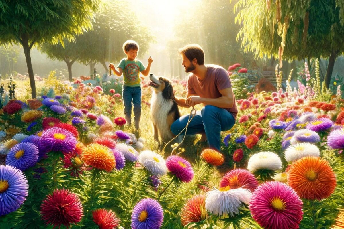 Астры отличаются большим разнообразием цветов и размеров. Источник: нейросеть📷
