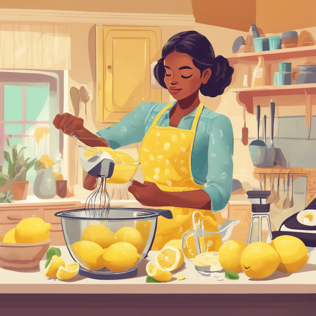 Приготовление лимонного мороженного.