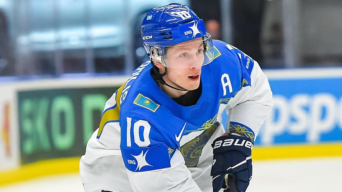    Казахстанский хоккеист Никита Михайлис:PressFocus/MB Media/Getty Images