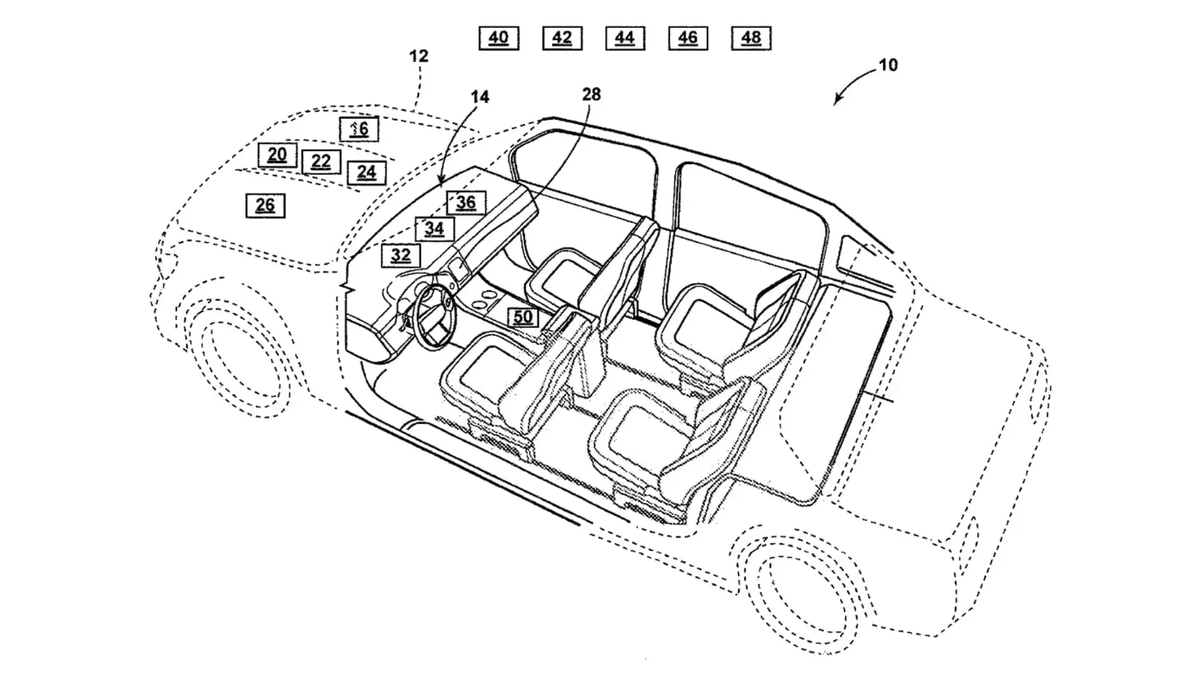 Изображение из патентной заявки, поданной General Motors в ноябре 2022 года (опубликовано 16 мая 2024-го)