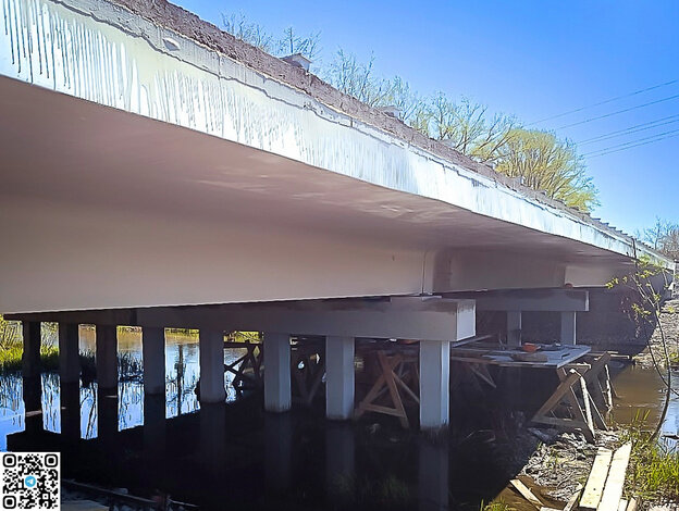    Ремонт моста через Сандаловку в Талице выполнили на 38 %